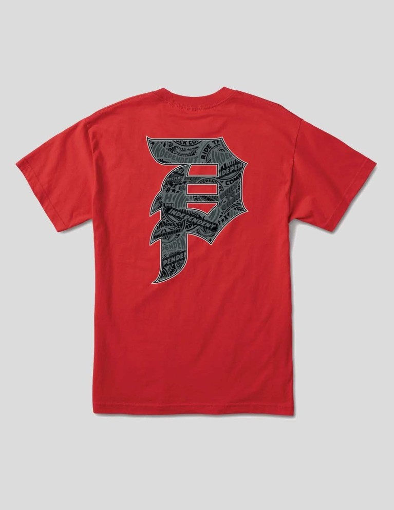 PRIMIO T-shirt x adesivi indipendenti rete p tee sporca